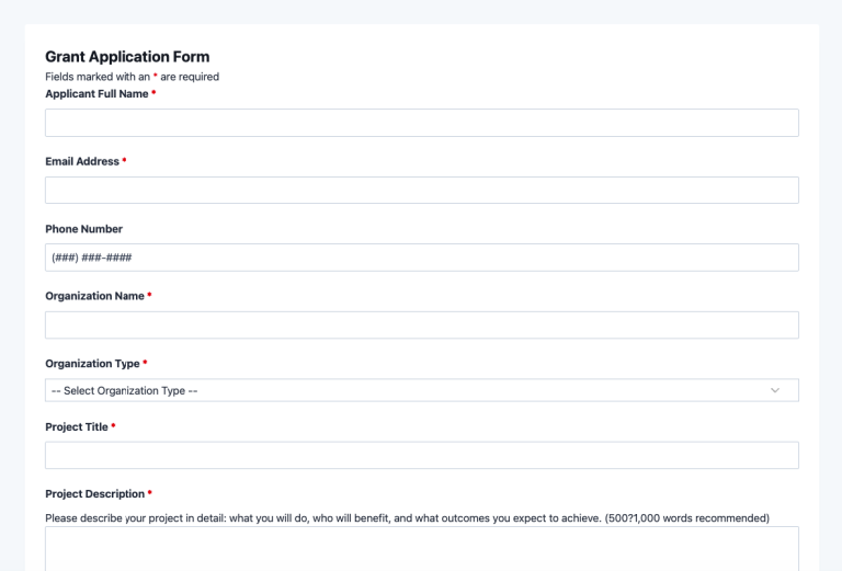 grant application form 768x521