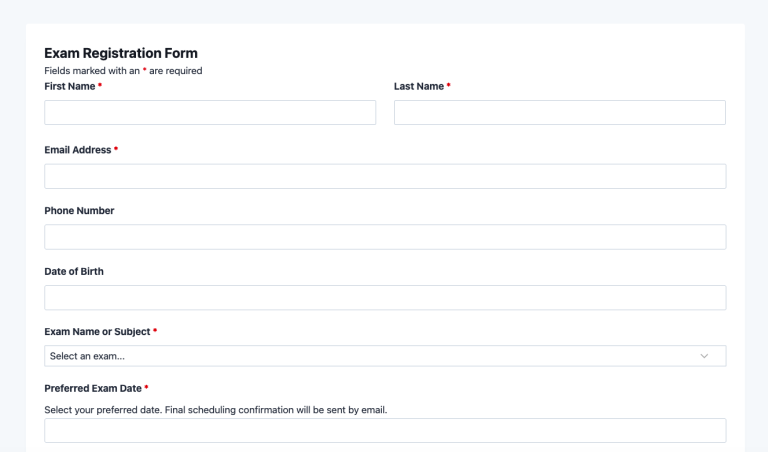 exam registration form 768x452