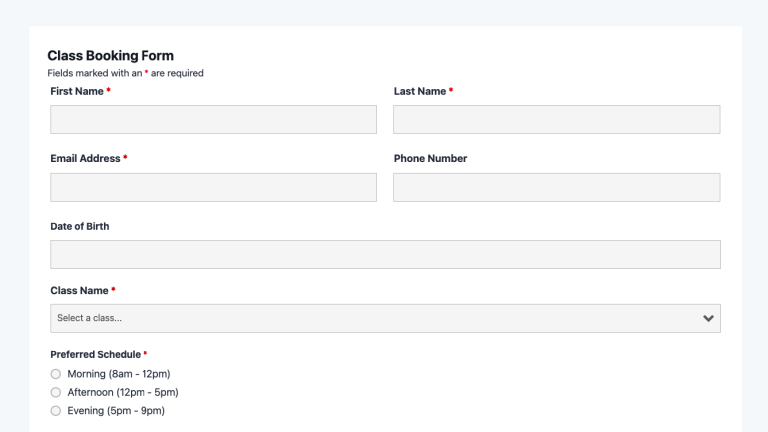 class booking form 768x432