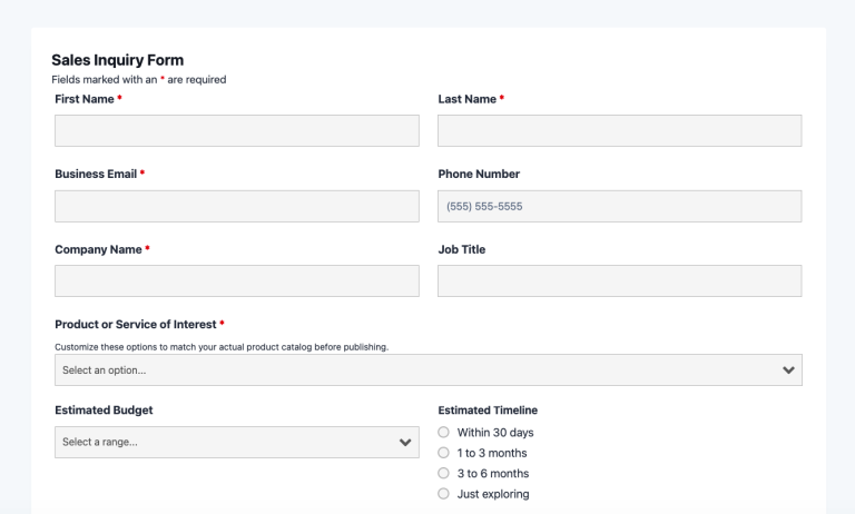 sales inquiry form 768x462