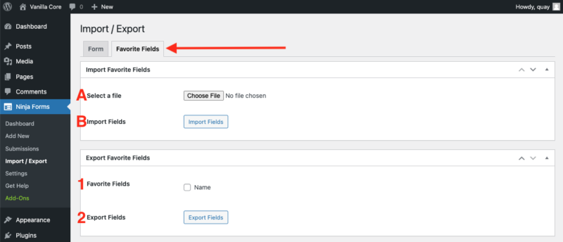 Import / Export Forms & Fields - Ninja Forms