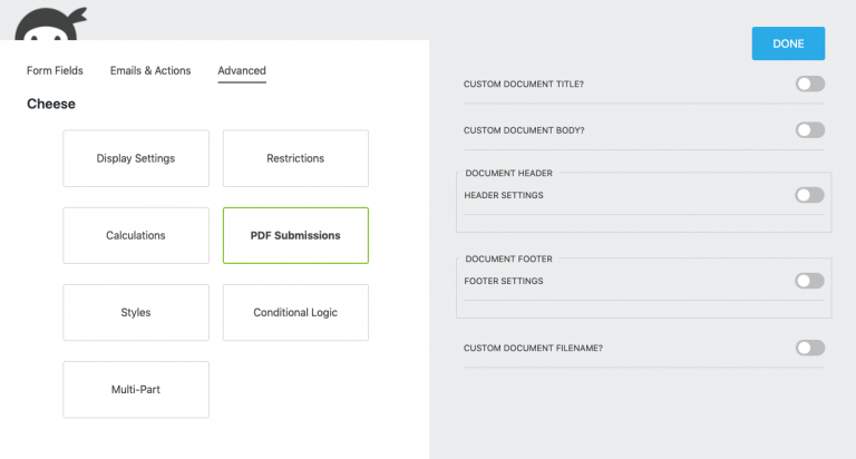 How to Setup the Ninja Forms' PDF Form Submission Add-On