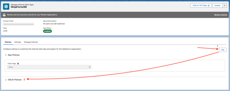 Salesforce - Edit OAuth Policies