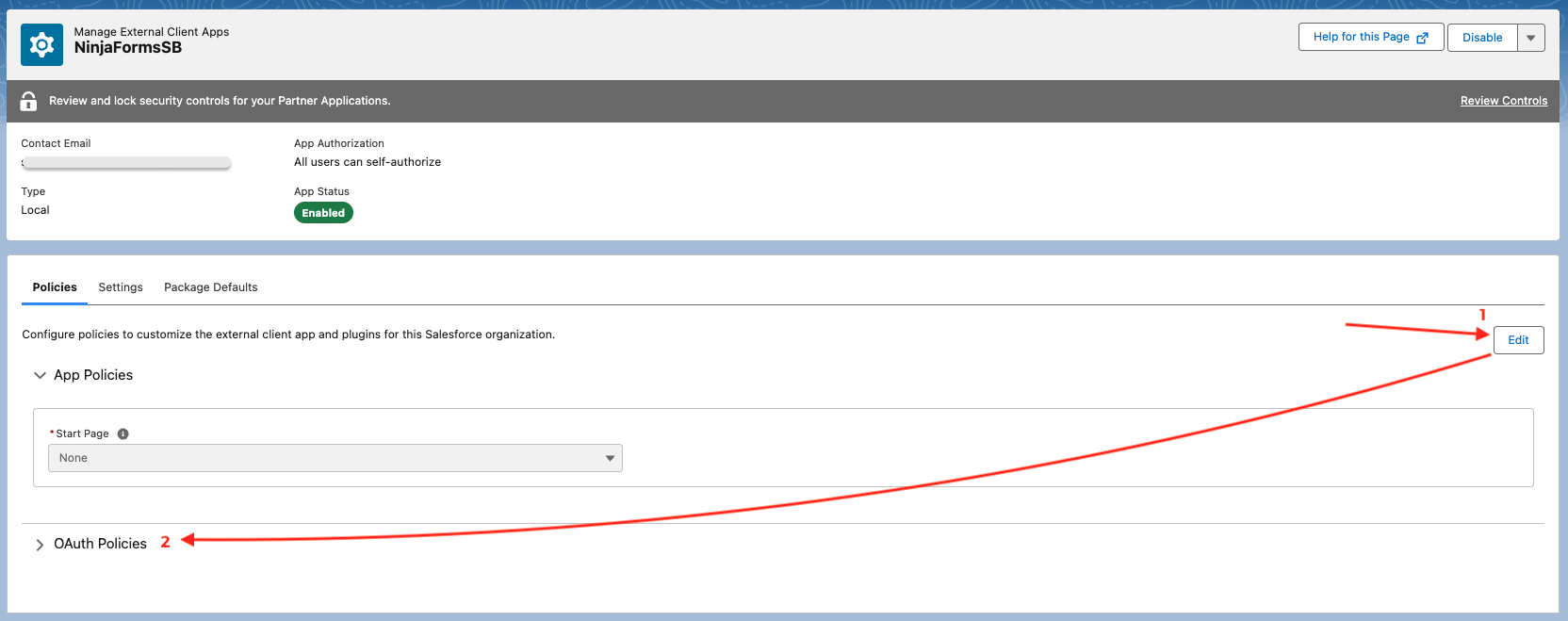 Salesforce - Edit OAuth Policies