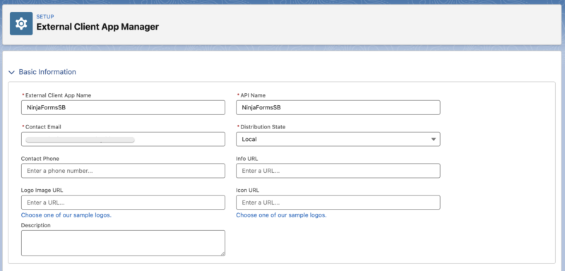 Salesforce - External Client App Name