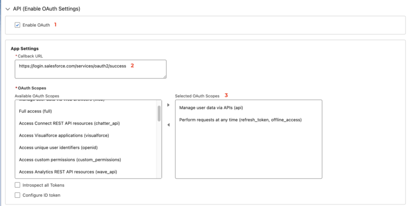 Salesforce - OAuth Settings