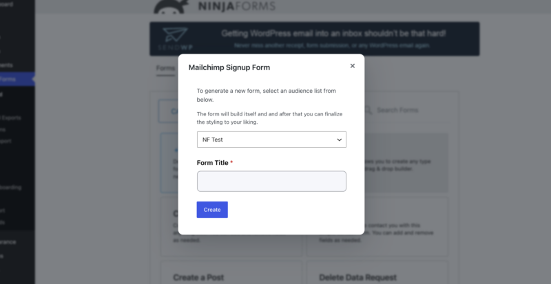 Mailchimp form generation