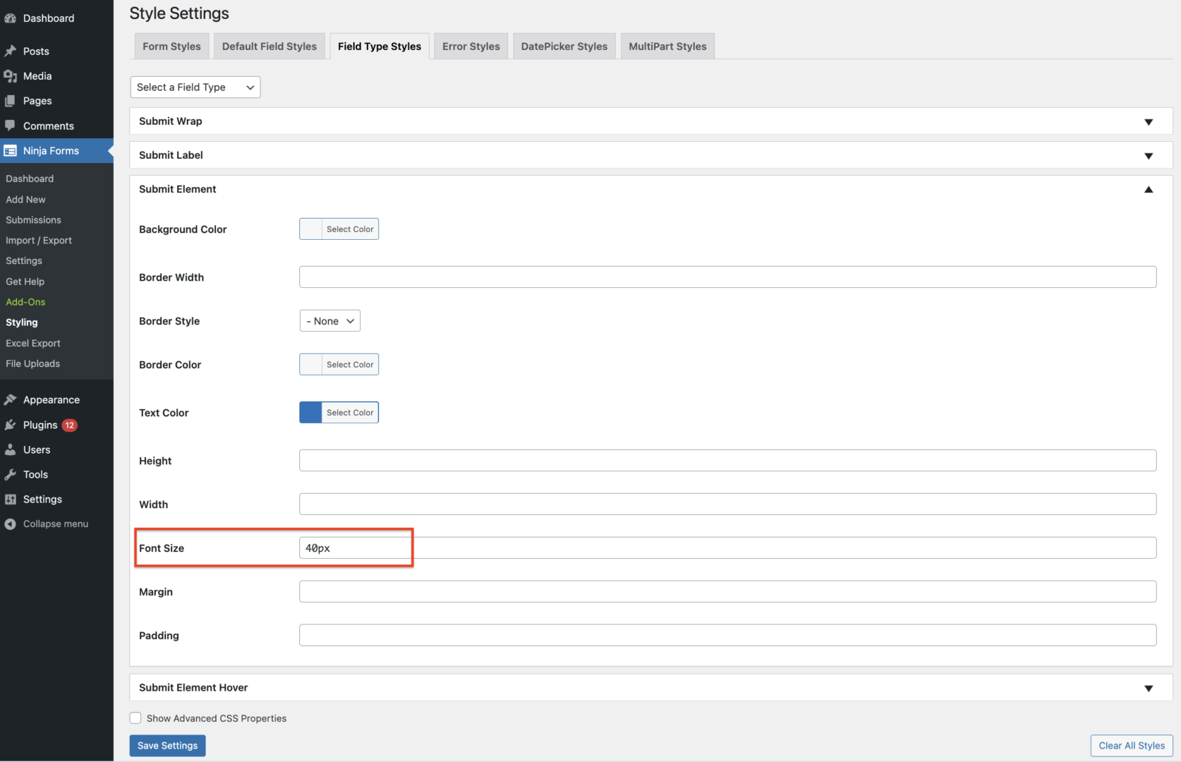 How to Customize Wordpress Forms (Font Styling)