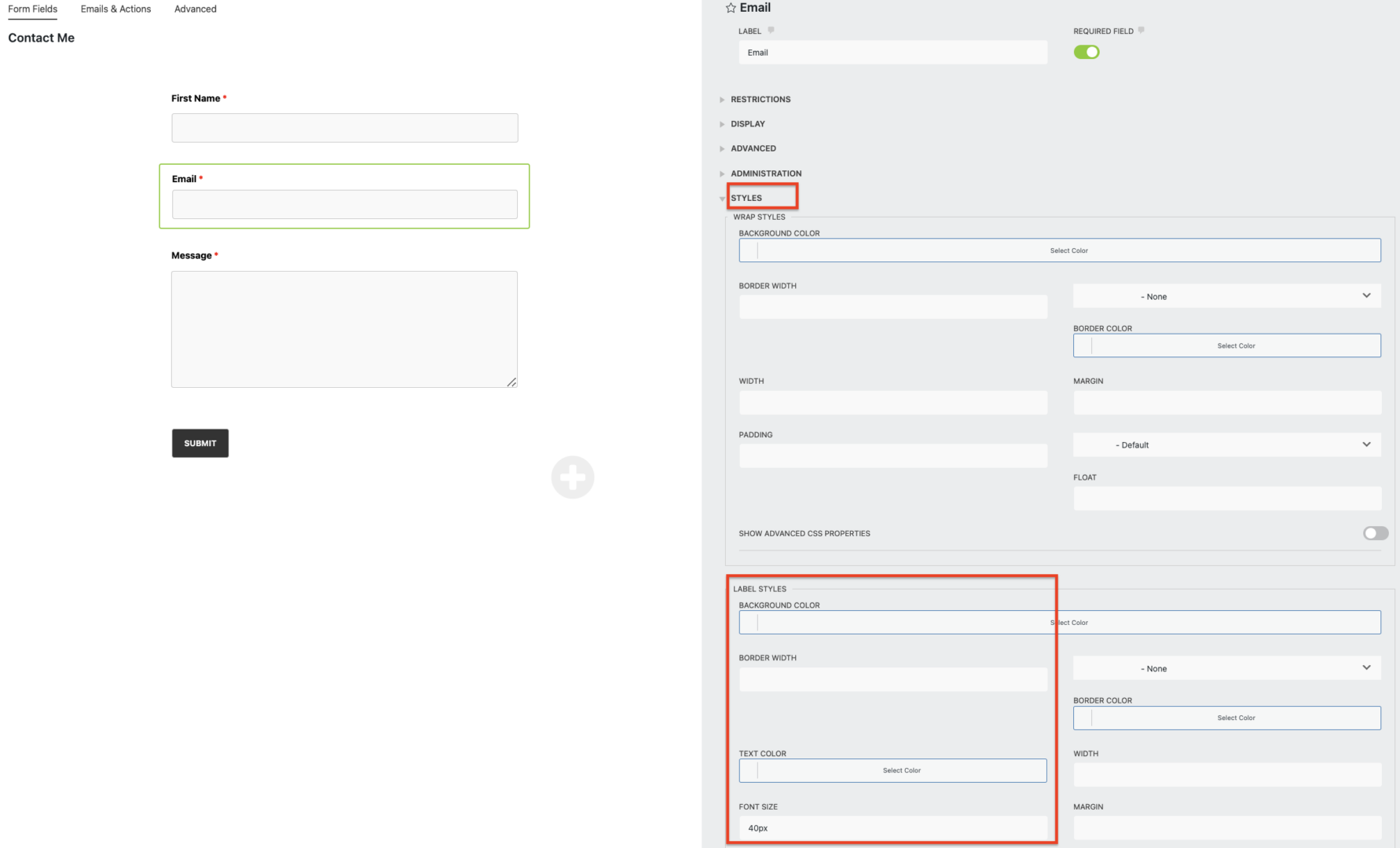 How to Customize Wordpress Forms (Font Styling)