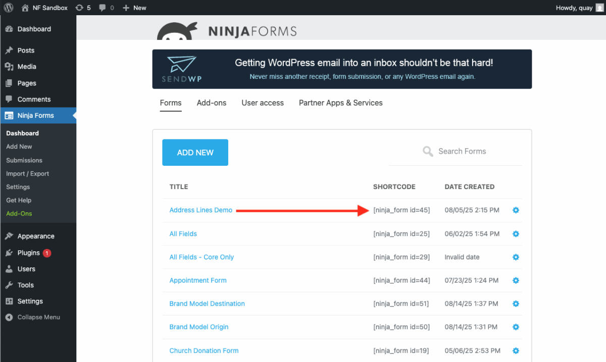 How to Add a WordPress Form Anywhere | Ninja Forms Tutorial