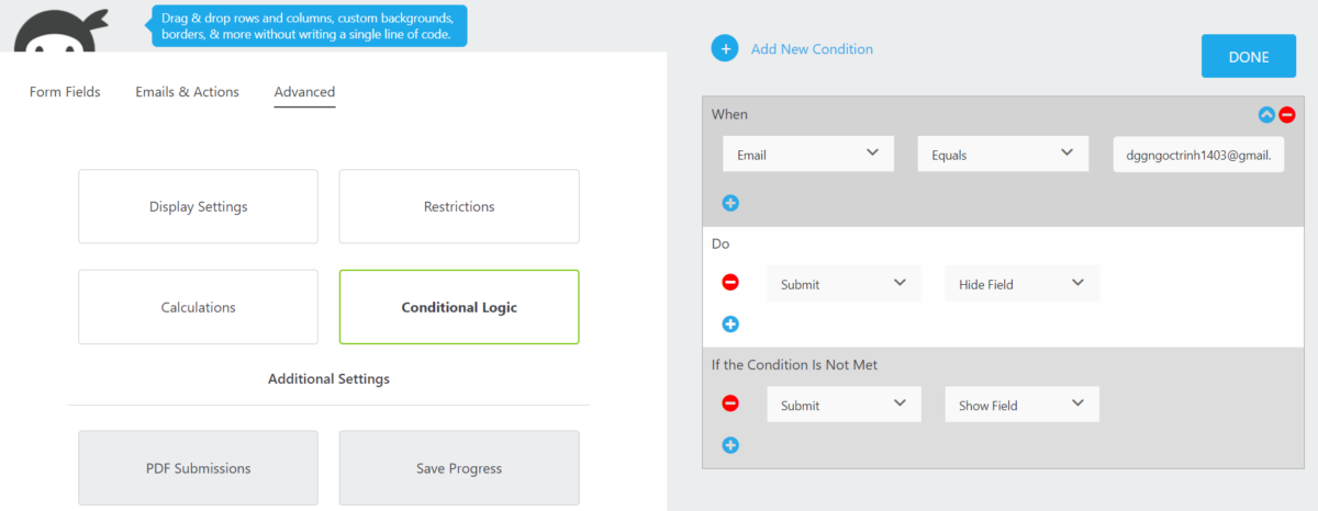 How to Blocklist Email with Conditional Logic in WordPress Form - Ninja ...