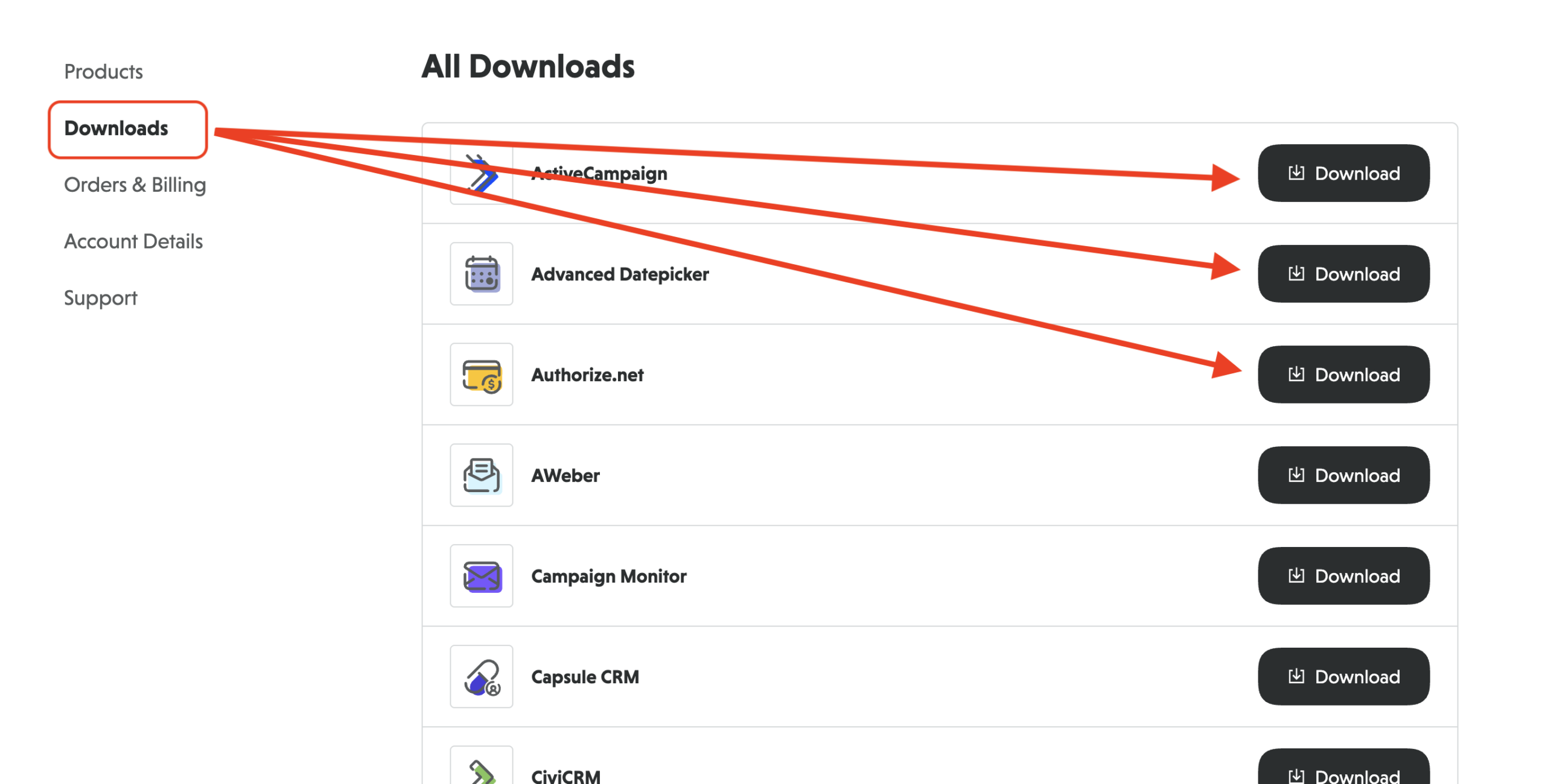 add-on plugin file downloads