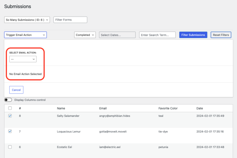 Submission Management - Ninja Forms