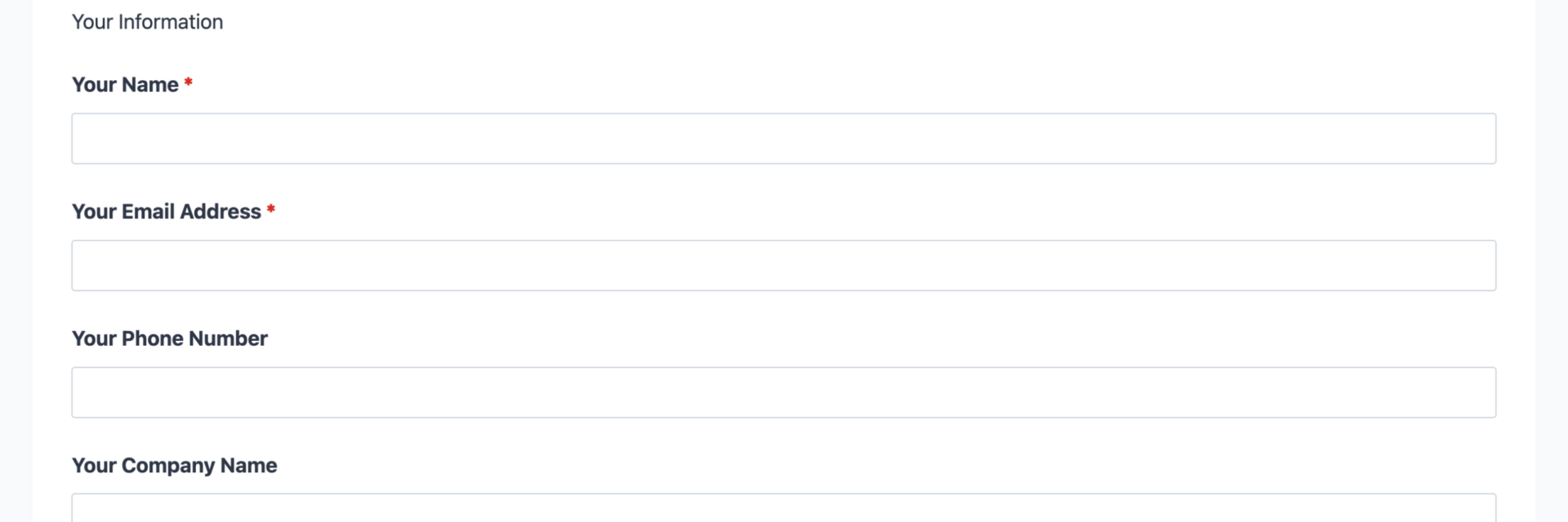 Referral form template showing referrer information fields, prospect contact fields, and relationship context options