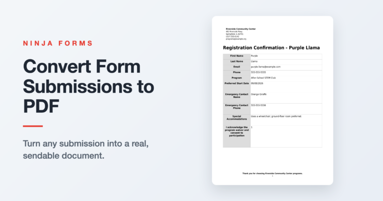 How to Convert WordPress Form Submissions to PDF