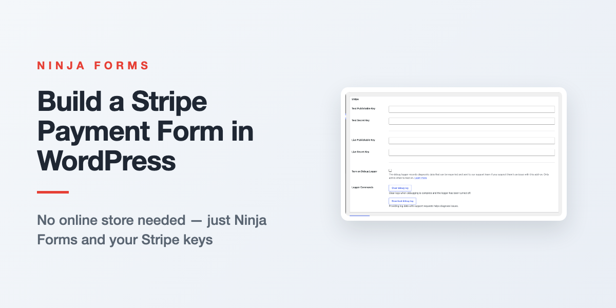 Ninja Forms Stripe payment form in WordPress with a trek option, a quantity field, and a live order total