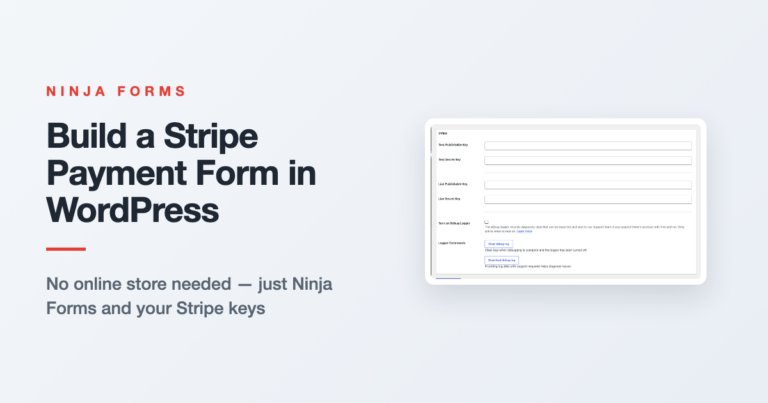 Ninja Forms Stripe payment form in WordPress with a trek option, a quantity field, and a live order total