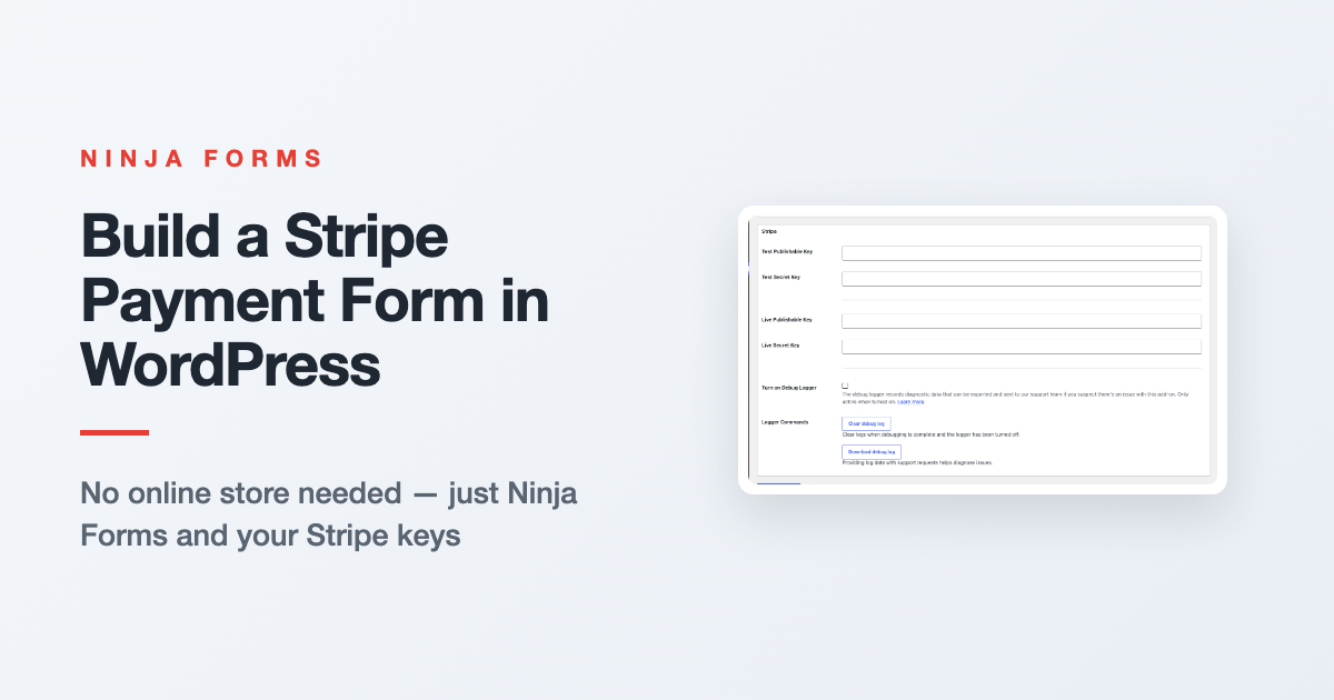 Ninja Forms Stripe payment form in WordPress with a trek option, a quantity field, and a live order total